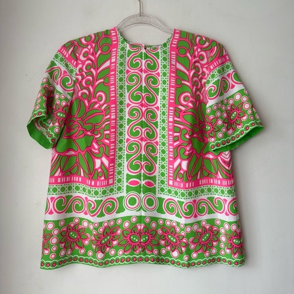 Trina Turk Riggs Short-Sleeve Top - Petra Floral S NWT - Picture 6 of 9